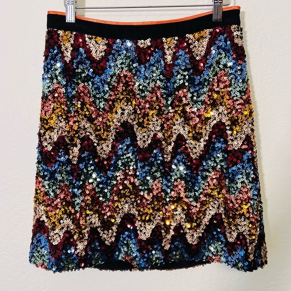 Maeve by Anthropologie Sequin Sparkle Party New Years Party Skirt 6 - Picture 3 of 12